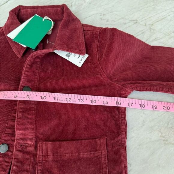 DL1961 KIDS Girl's Manning corduroy Jacket In Paprika cotton stretch size L NWT - Picture 9 of 10